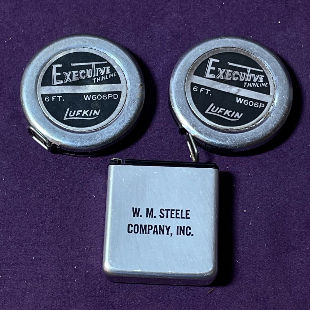 Bundle of 3 Vintage Small Tape Measures - Lufkin